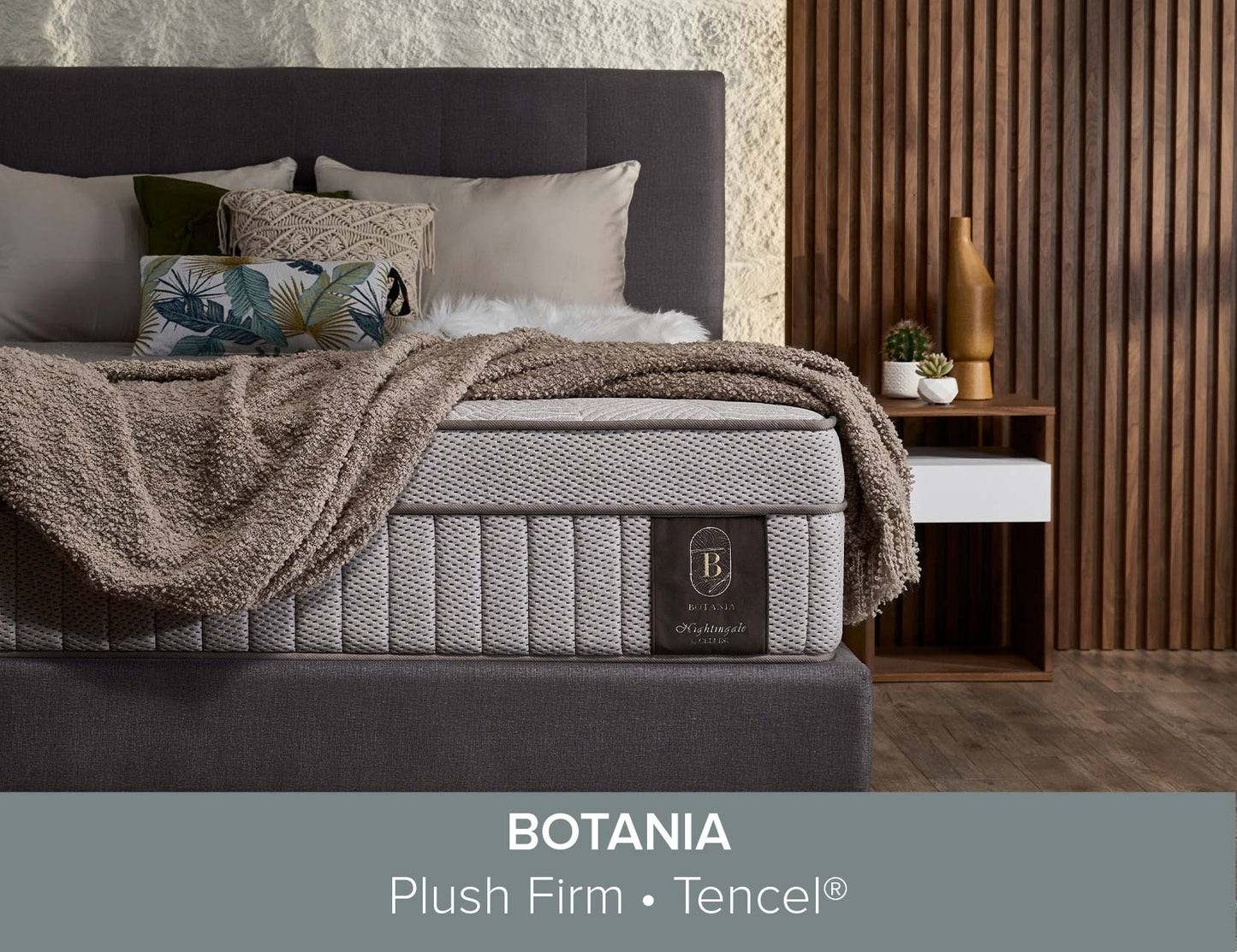 Matelas à ressorts réactifs en latex naturel naturellement hypoallergénique BOTANIA