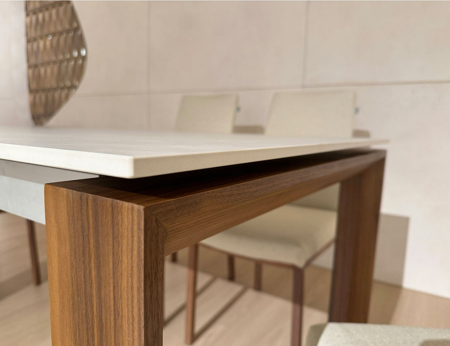 Table à manger extensible en pierre frittée CARMENT