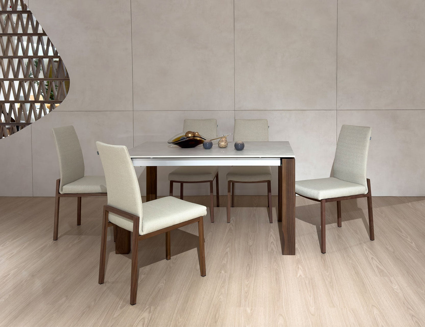 Table à manger extensible en pierre frittée CARMENT