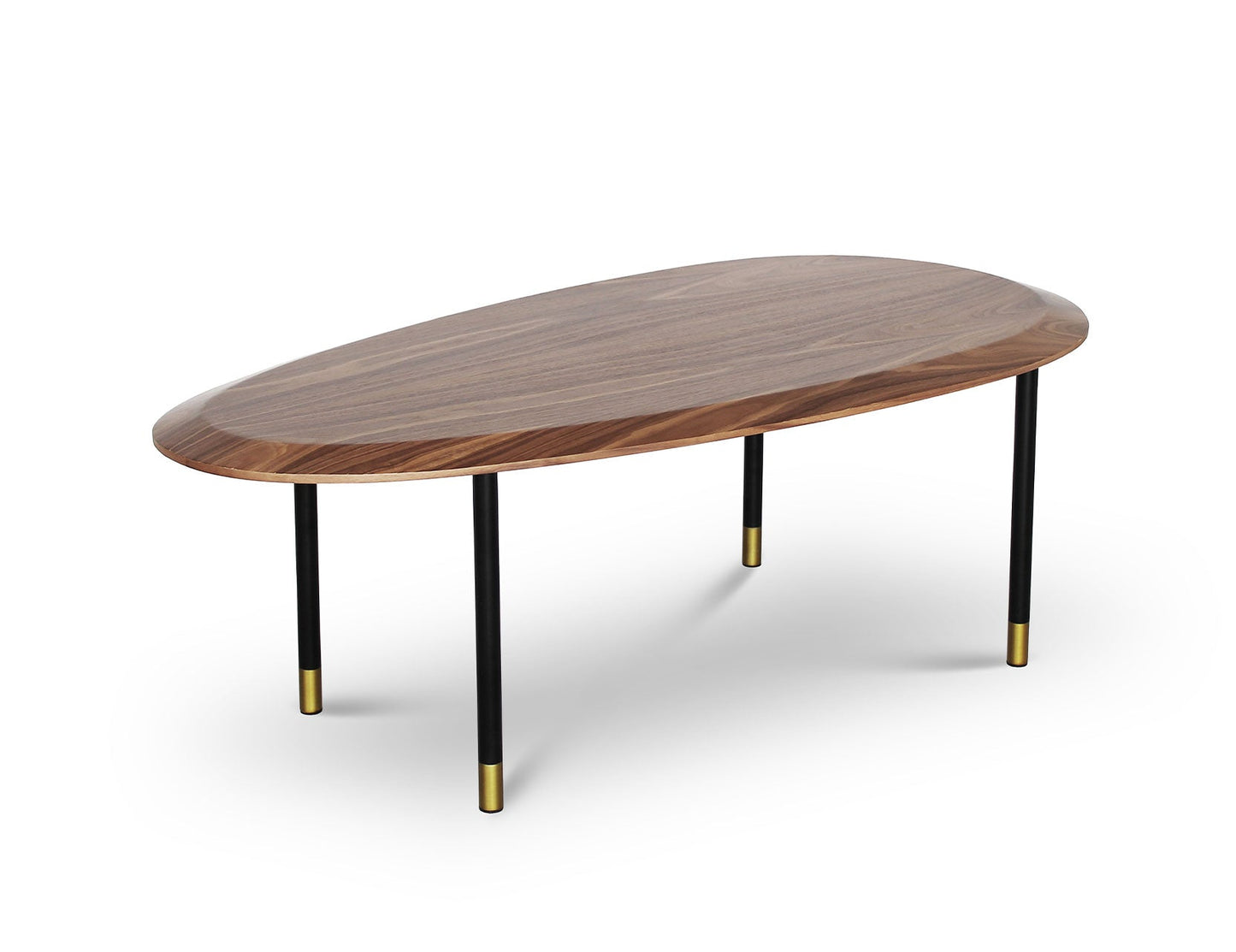 Table basse CELADON avec pieds en acier à pointes dorées