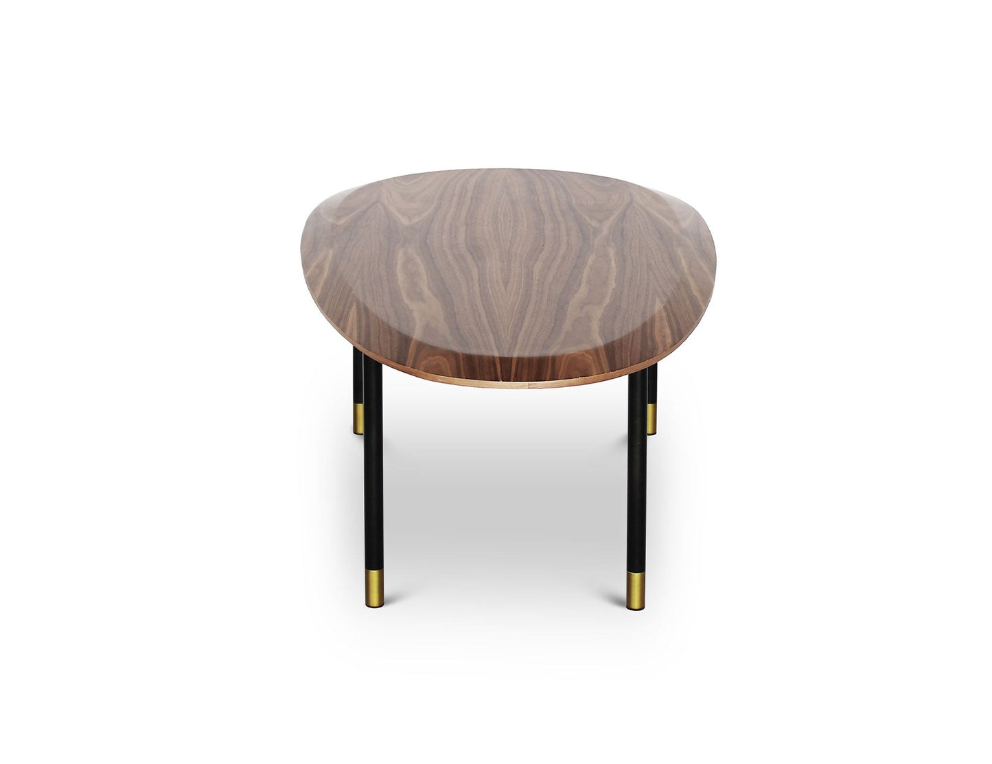 Table basse CELADON avec pieds en acier à pointes dorées