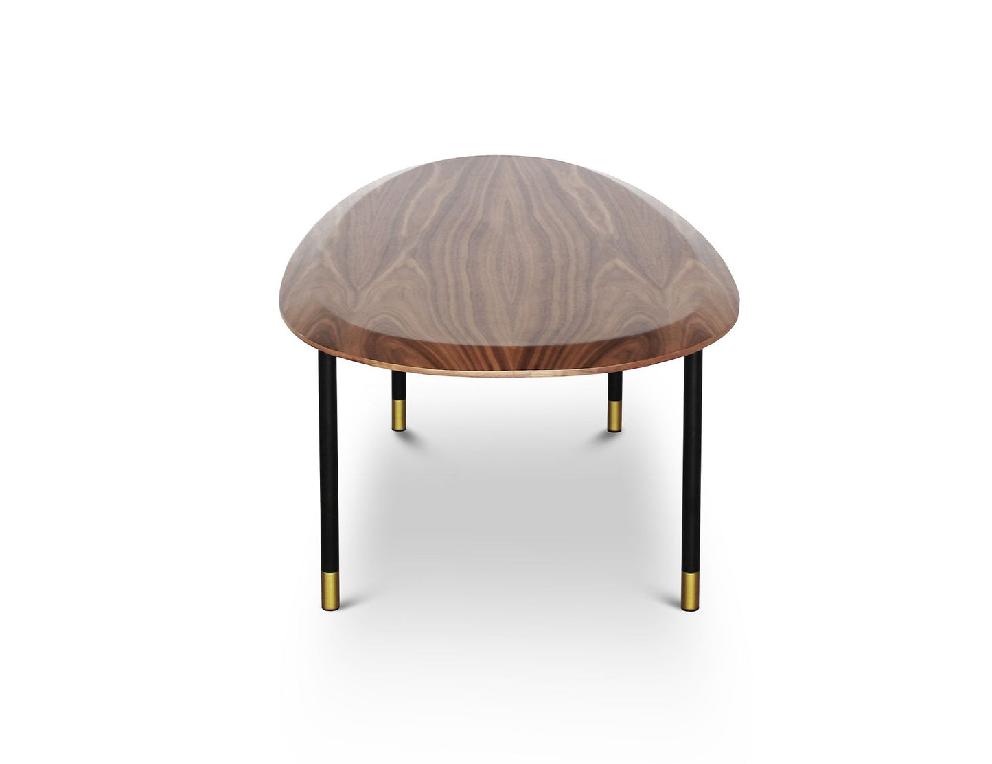 Table basse CELADON avec pieds en acier à pointes dorées