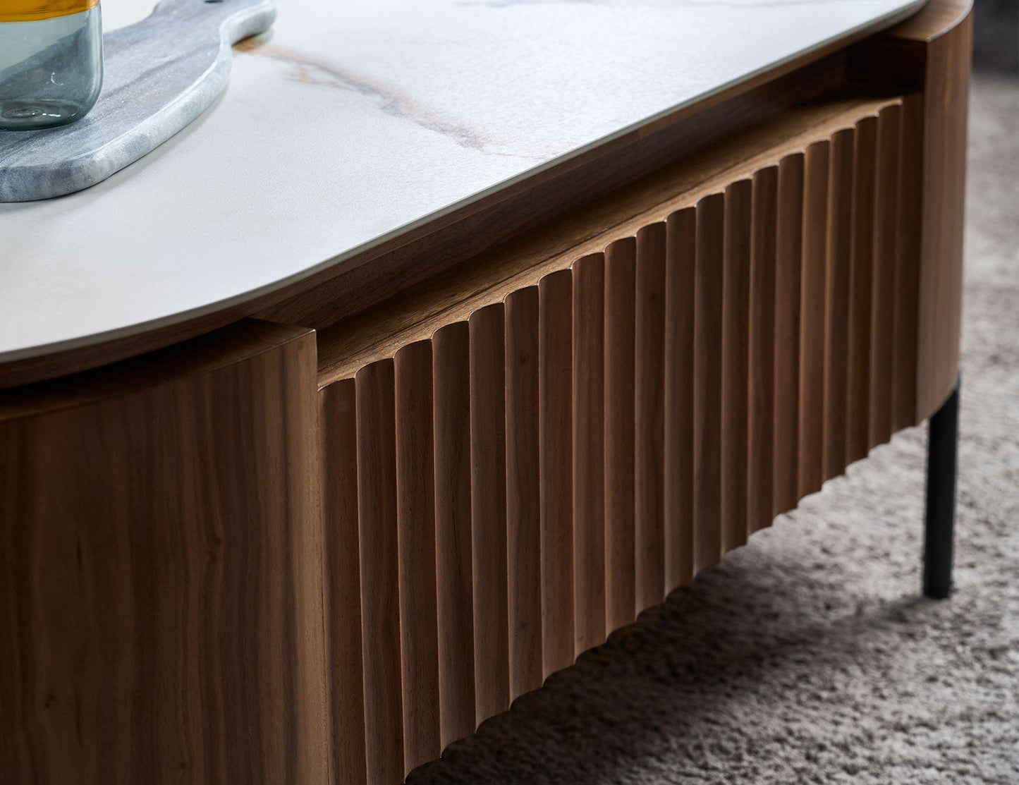 Table basse convertible en pierre frittée FLUTO