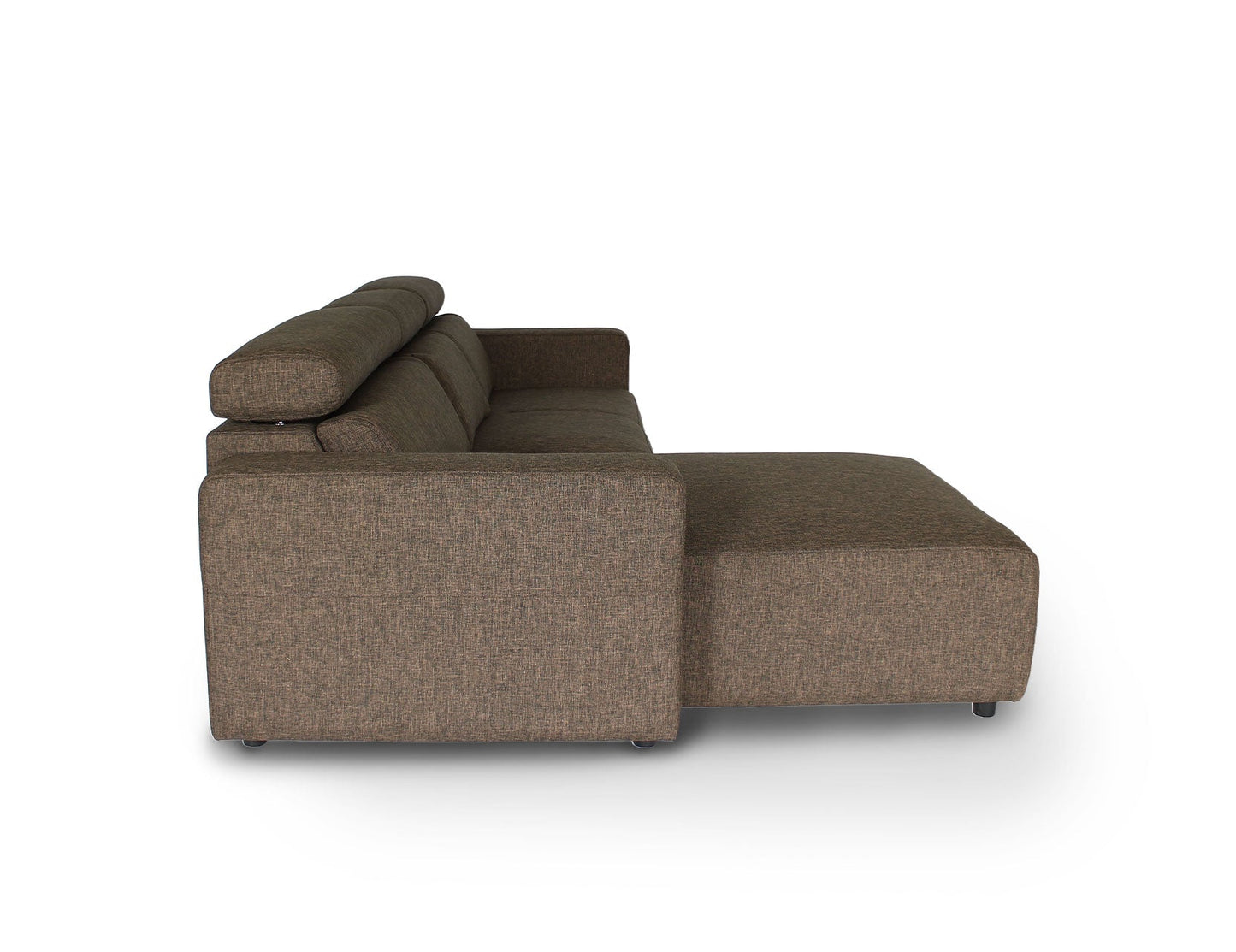 Canapé en L en tissu KARL SA avec appuie-têtes réglables