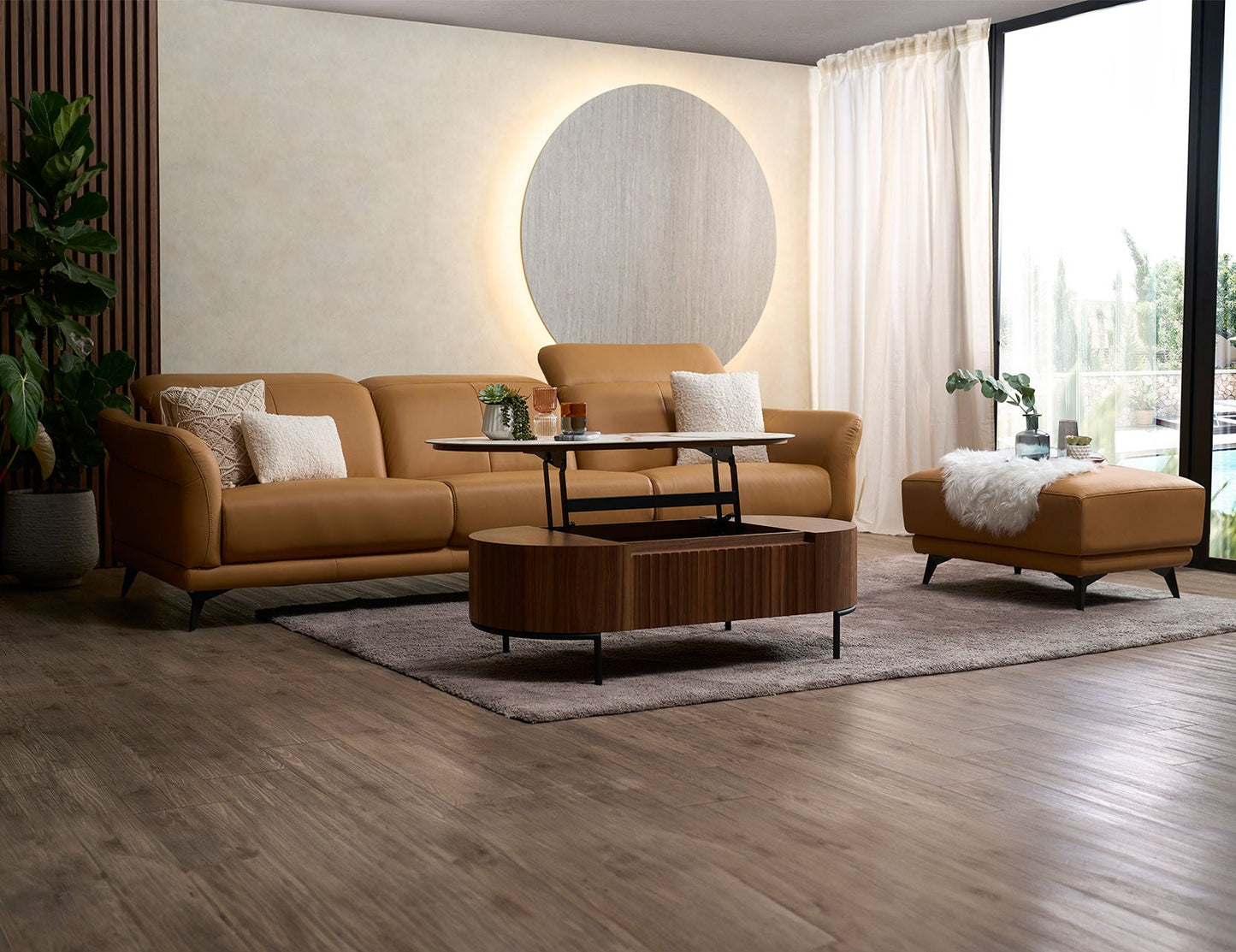 Table basse convertible en pierre frittée FLUTO