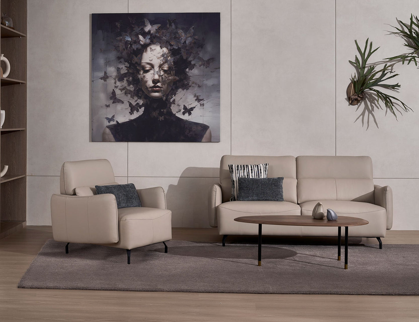 Canapé à dossier haut en cuir CRUISE