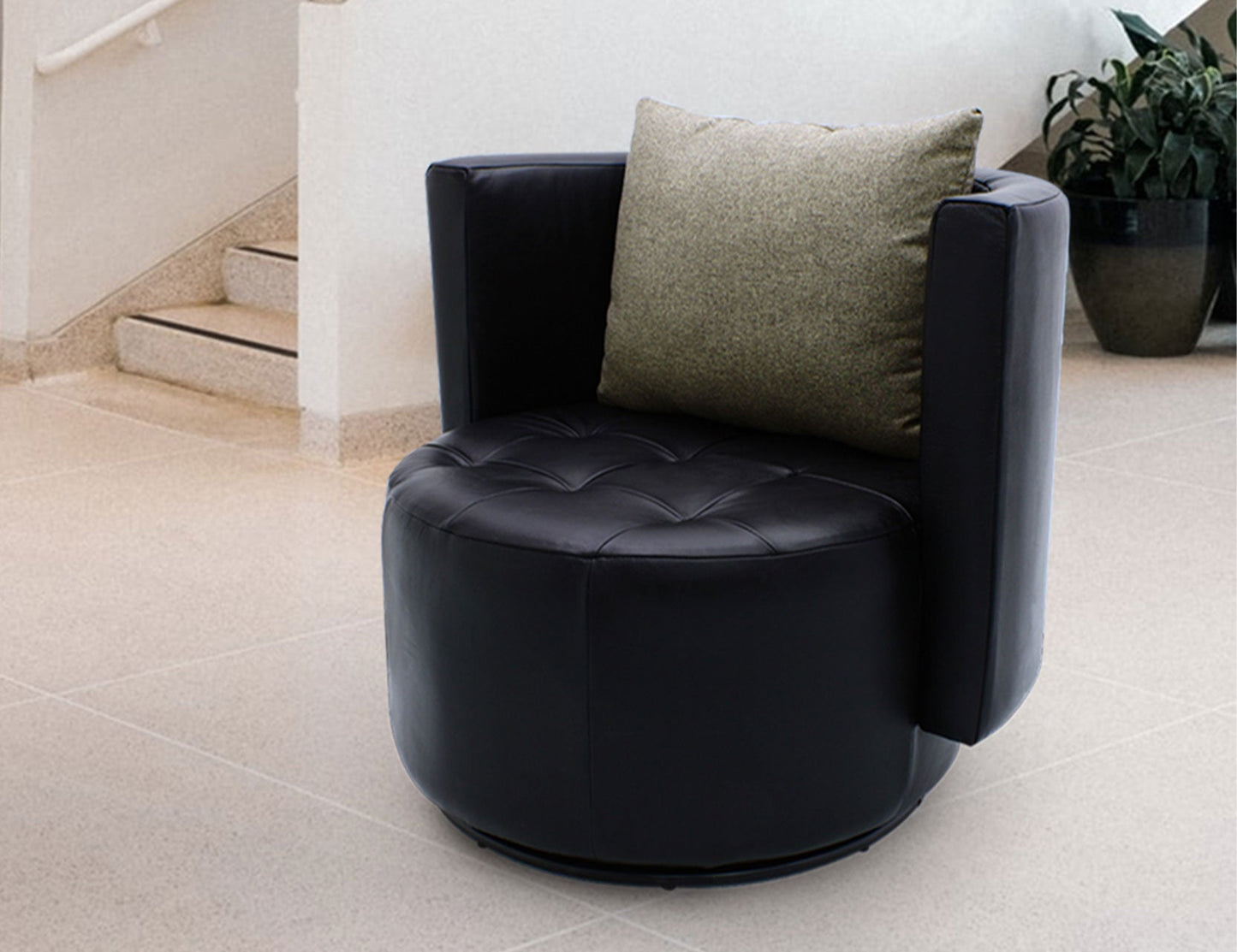 Fauteuil pivotant en similicuir CLUB
