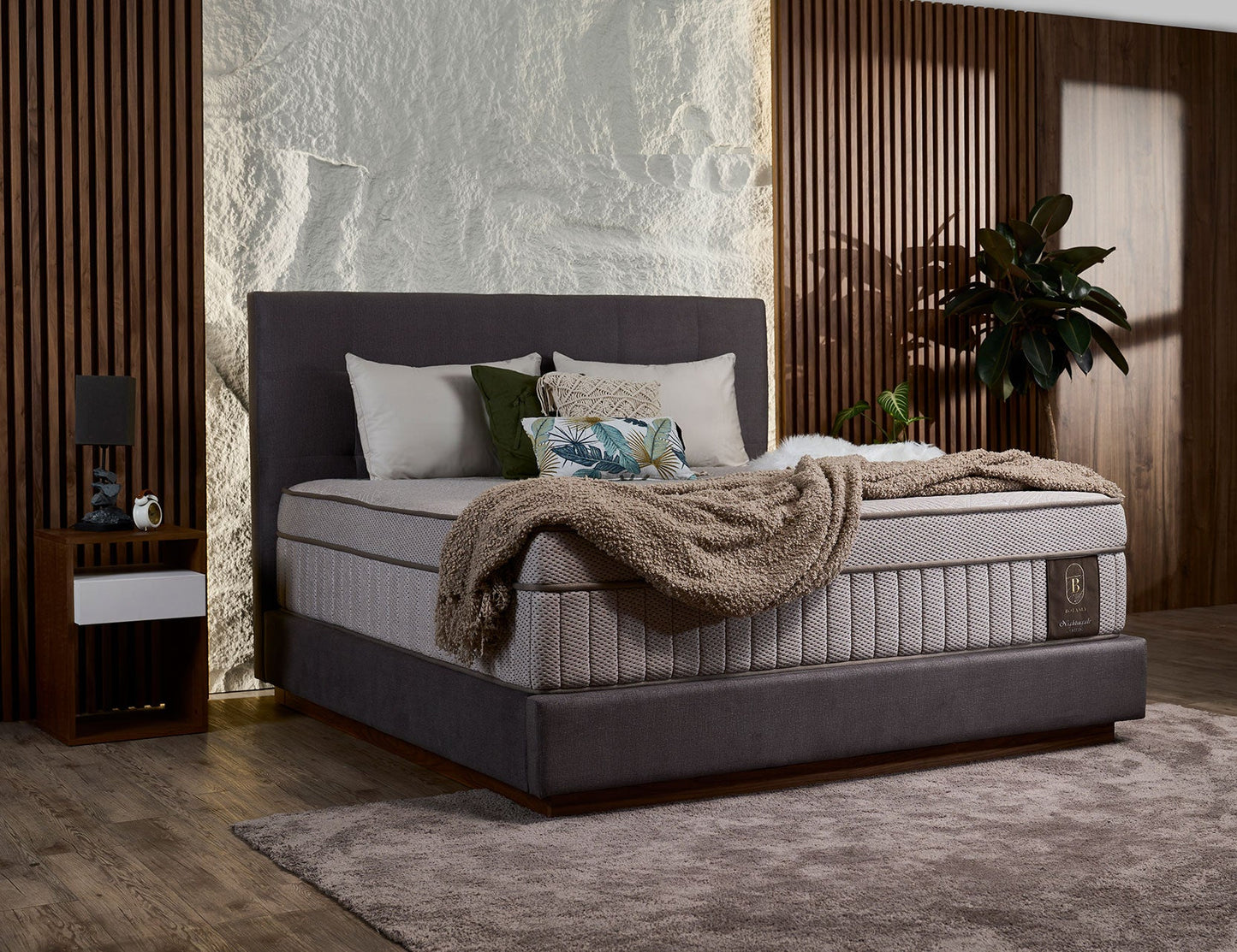 Matelas à ressorts réactifs en latex naturel naturellement hypoallergénique BOTANIA