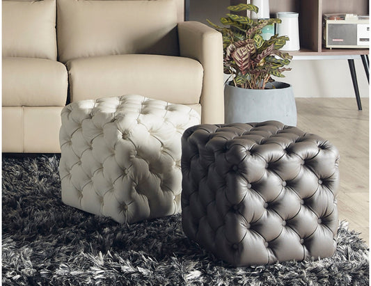 Tabouret en cuir Chester