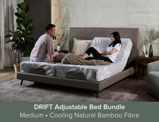 Lit réglable DRIFT + matelas Natura et ports USB