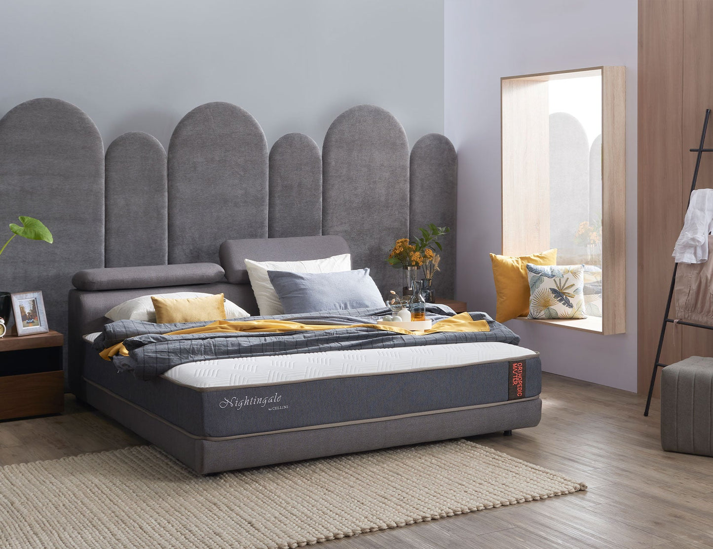 Matelas ORTHOPEDIC MASTER Sanitized® en mousse antimicrobienne haute résilience avec ressorts réactifs