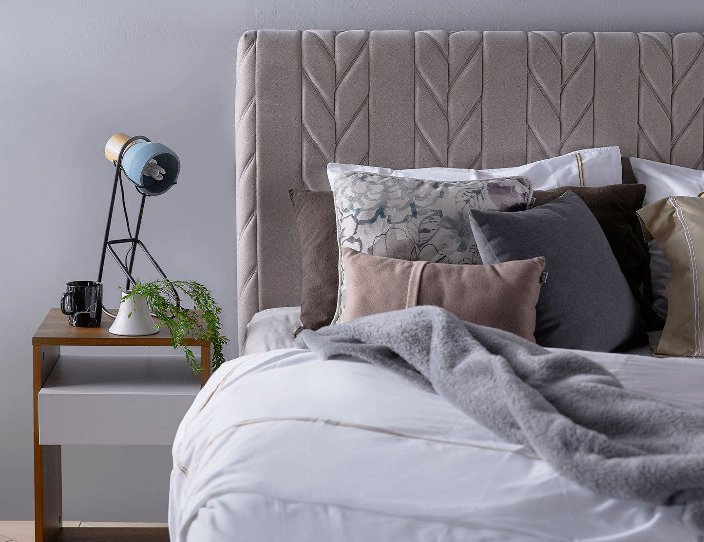 Cadre de lit matelassé RIBB FabricGard