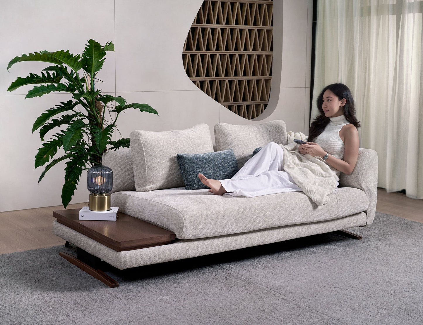 Canapé modulaire en tissu EVITA