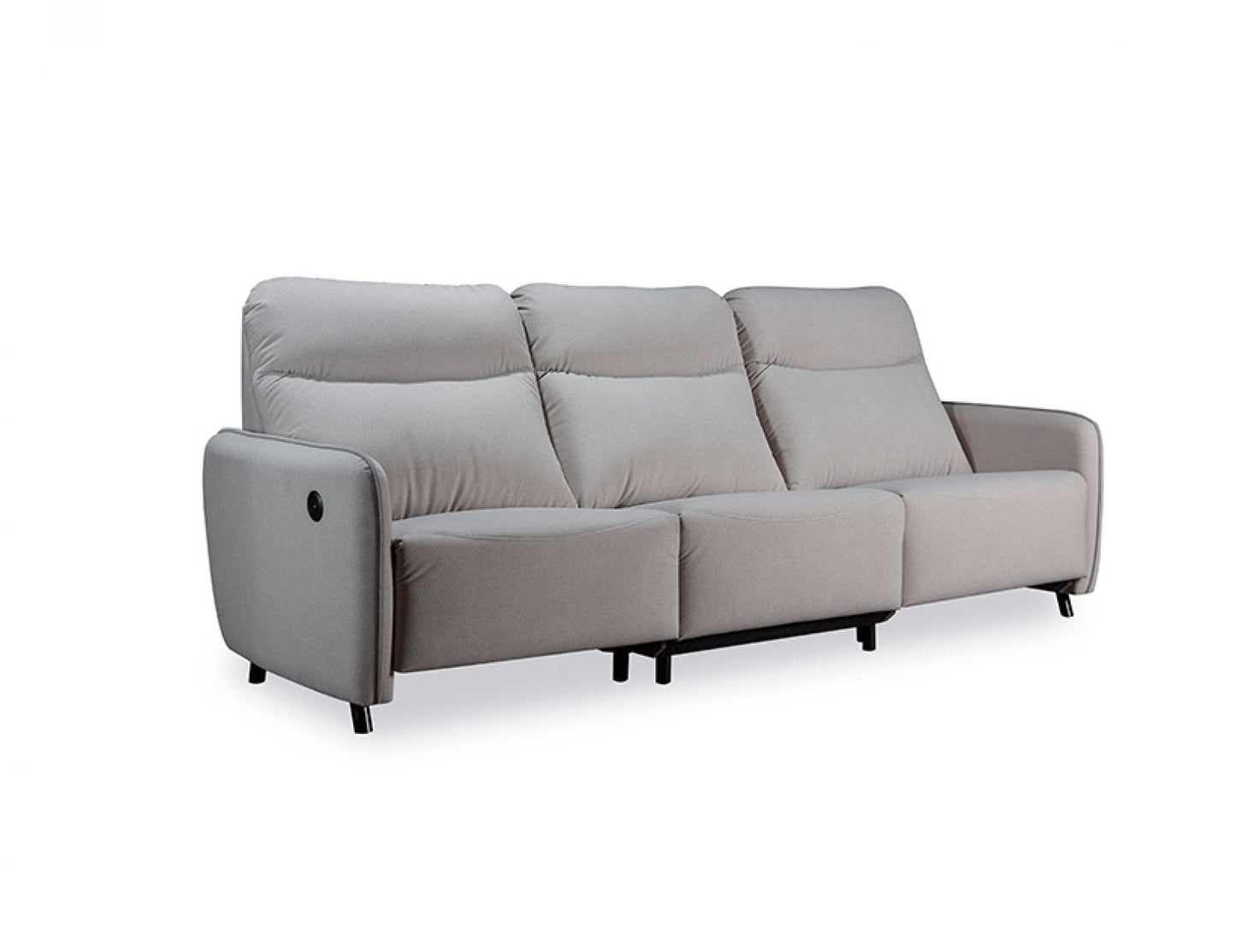 Canapé inclinable motorisé en tissu HOMER avec dossier haut et ports USB