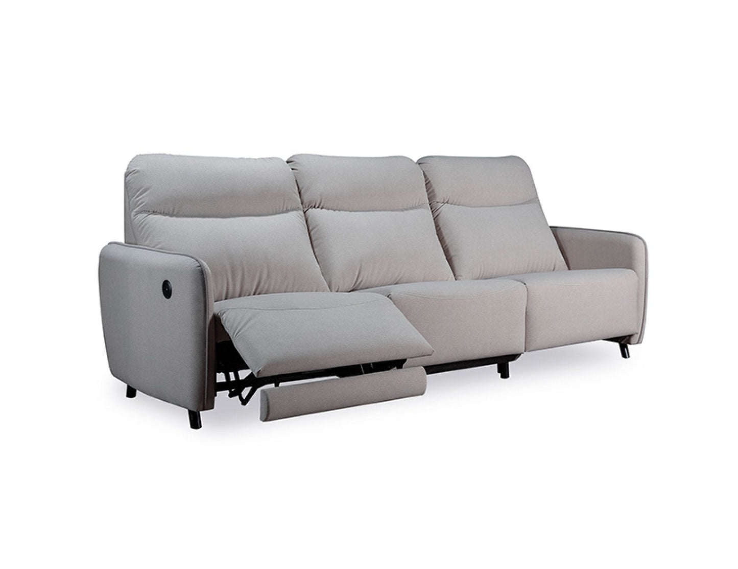 Canapé inclinable motorisé en tissu HOMER avec dossier haut et ports USB