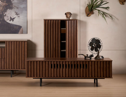 Meuble TV cannelé LOUVRE