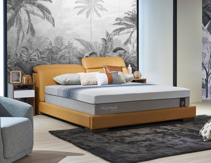 Cadre de lit FLIQ en cuir avec tête de lit réglable