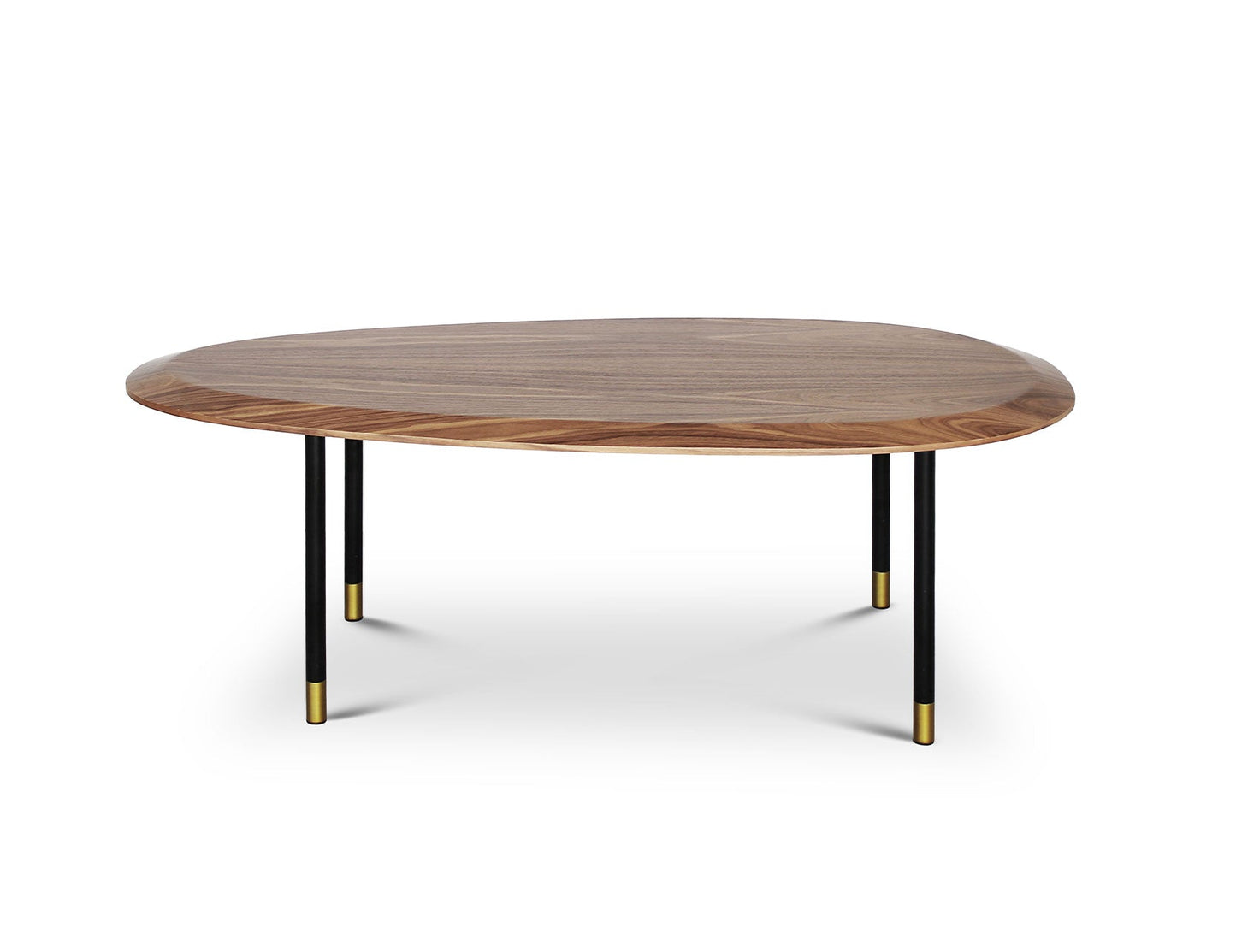 Table basse CELADON avec pieds en acier à pointes dorées