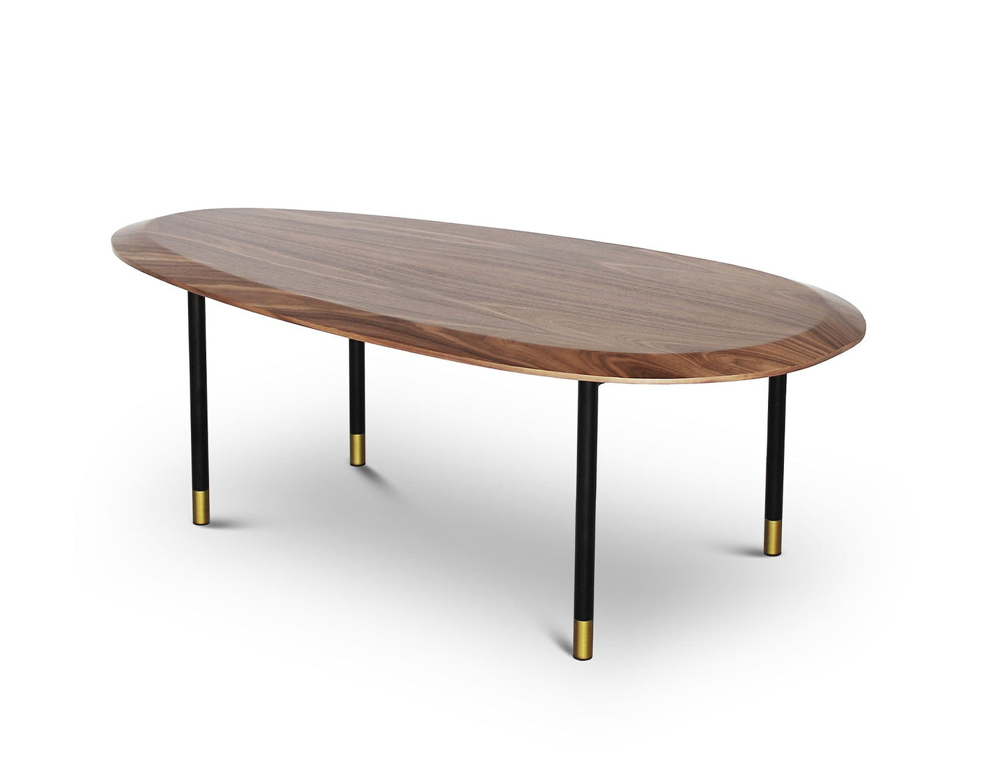 Table basse CELADON avec pieds en acier à pointes dorées