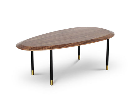 Table basse CELADON avec pieds en acier à pointes dorées