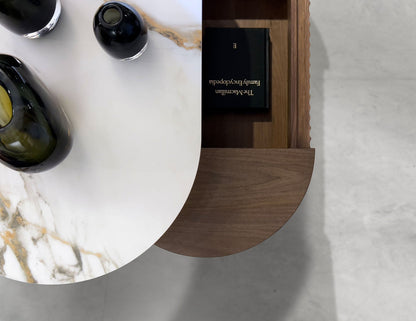 Table basse convertible en pierre frittée FLUTO