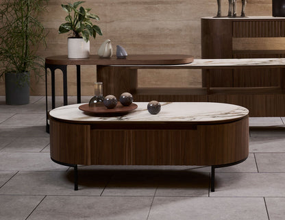 Table basse convertible en pierre frittée FLUTO