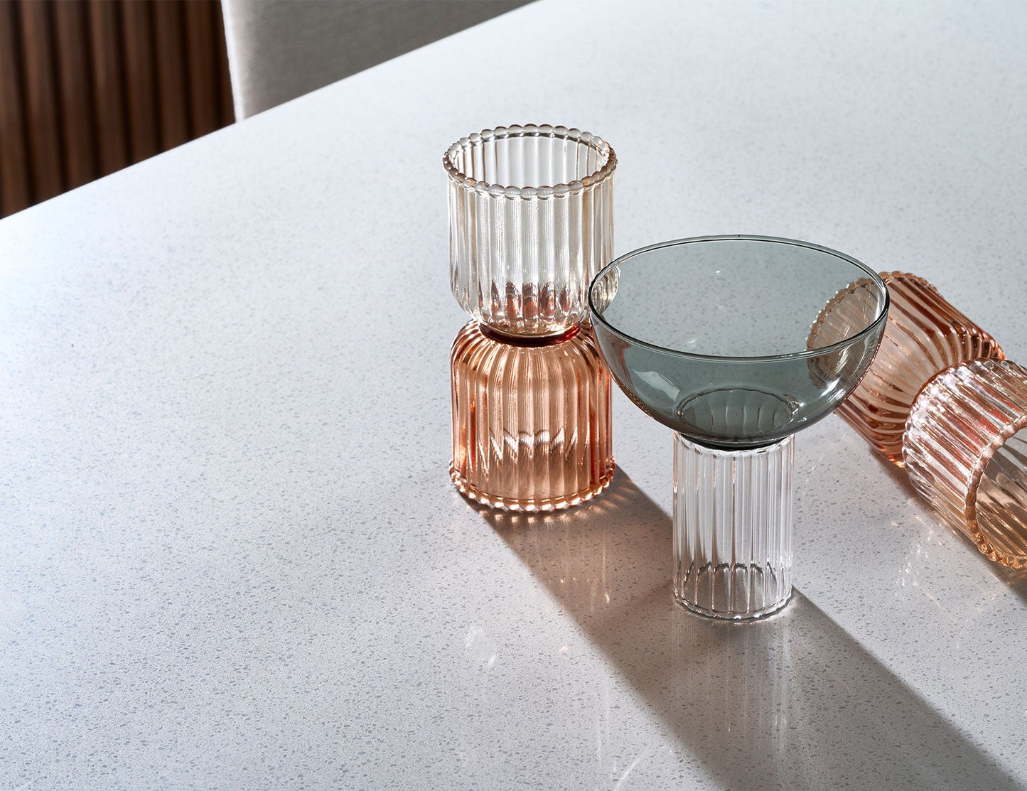 Table à manger avec plateau en quartz BOLDA