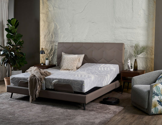 Lit réglable DRIFT + matelas Natura et ports USB