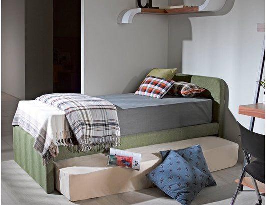 Cadre de lit pour enfants HOLLY avec matelas à tiroir coulissant