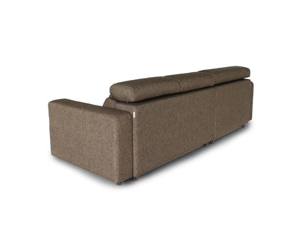 Canapé en L en tissu KARL SA avec appuie-têtes réglables