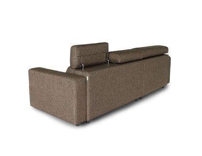 Canapé en L en tissu KARL SA avec appuie-têtes réglables