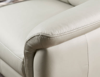 Canapé modulaire BORGES en cuir de luxe avec dossier et appui-tête en peluche