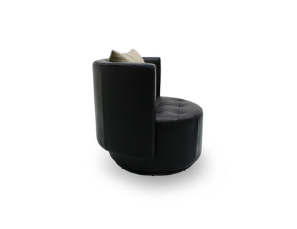 Fauteuil pivotant en cuir CLUB