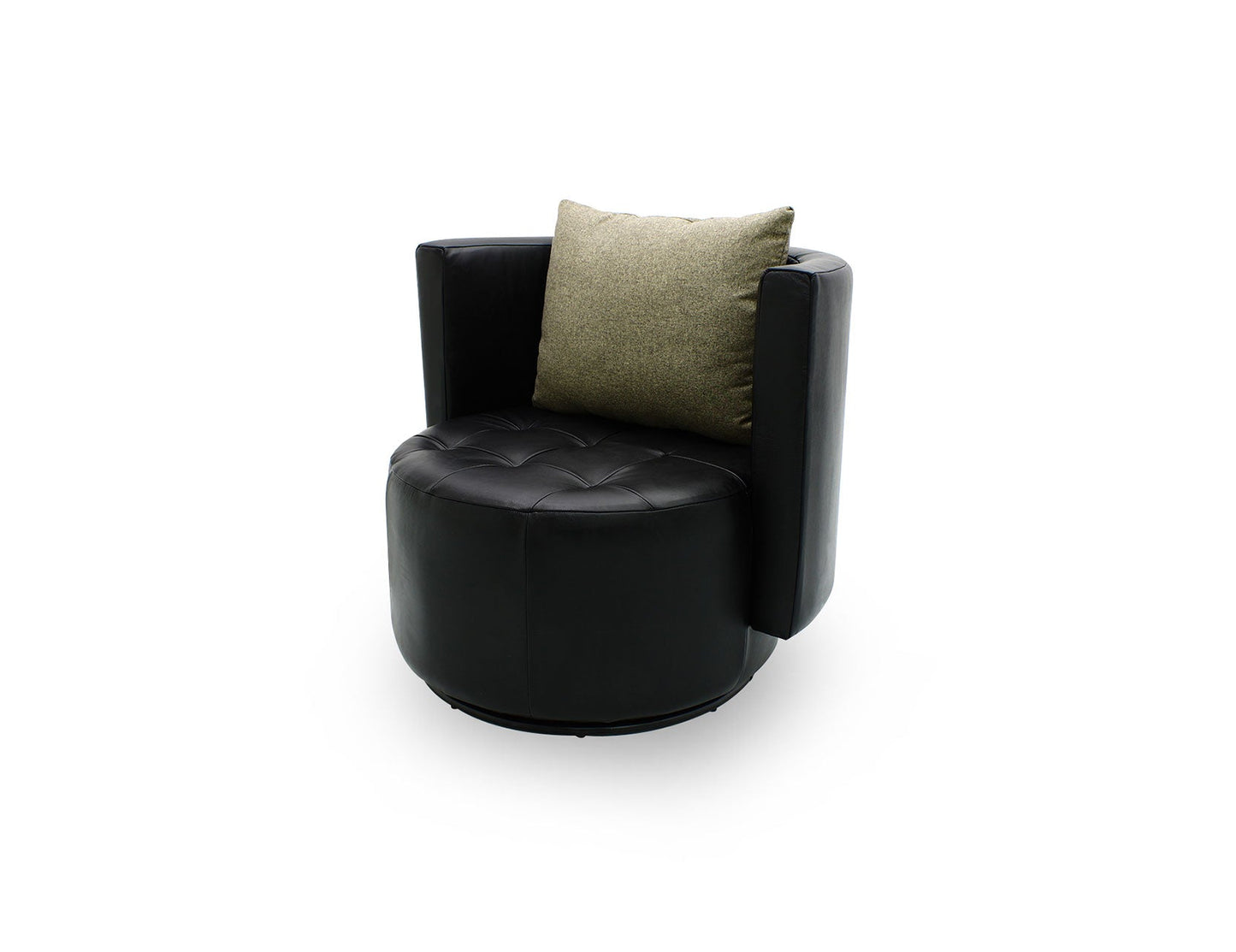 Fauteuil pivotant en cuir CLUB