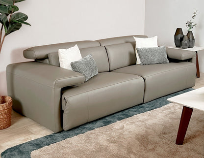 Canapé inclinable motorisé CALUM avec dossier et appui-tête modulaire