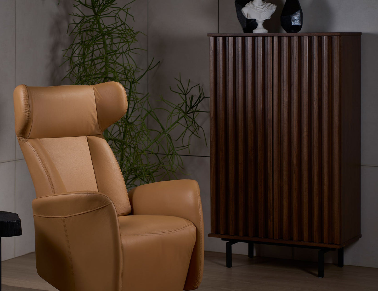 Étagère de rangement multifonctionnelle cannelée LOUVRE