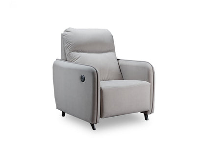 Canapé inclinable motorisé en tissu HOMER avec dossier haut et ports USB