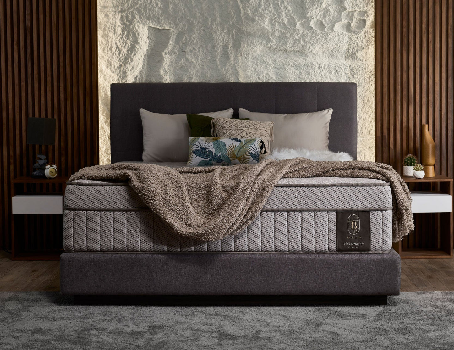 Matelas à ressorts réactifs en latex naturel naturellement hypoallergénique BOTANIA