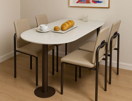 Table à manger CAPSULE avec plateau en pierre frittée