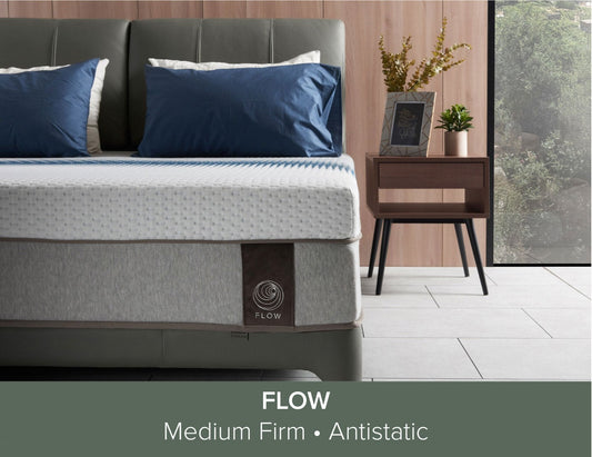 Matelas FLOW Silver Fresh en latex naturel antistatique à ressorts réactifs