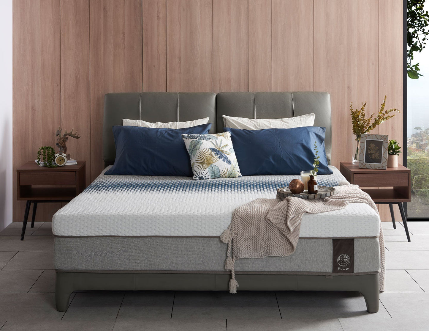 Matelas FLOW Silver Fresh en latex naturel antistatique à ressorts réactifs