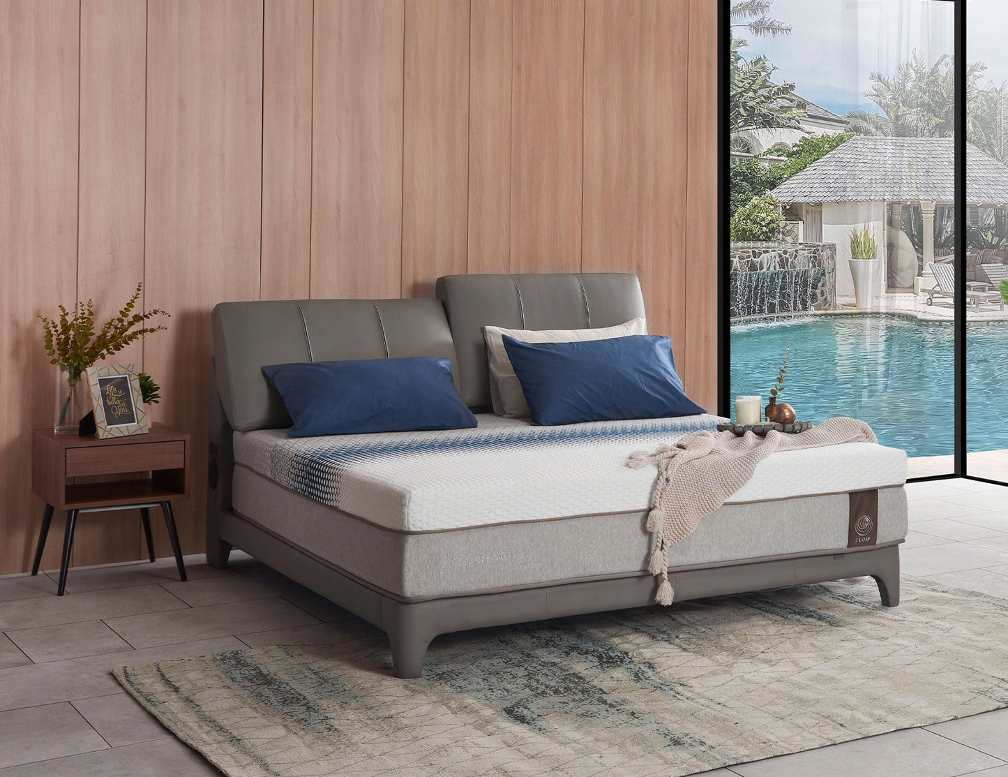 Matelas FLOW Silver Fresh en latex naturel antistatique à ressorts réactifs