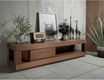 Console TV avec rangement en noyer MAX