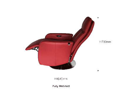 Canapé inclinable motorisé en cuir SEVA