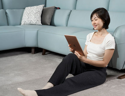 Canapé modulaire en cuir HIRO avec appui-tête réglable