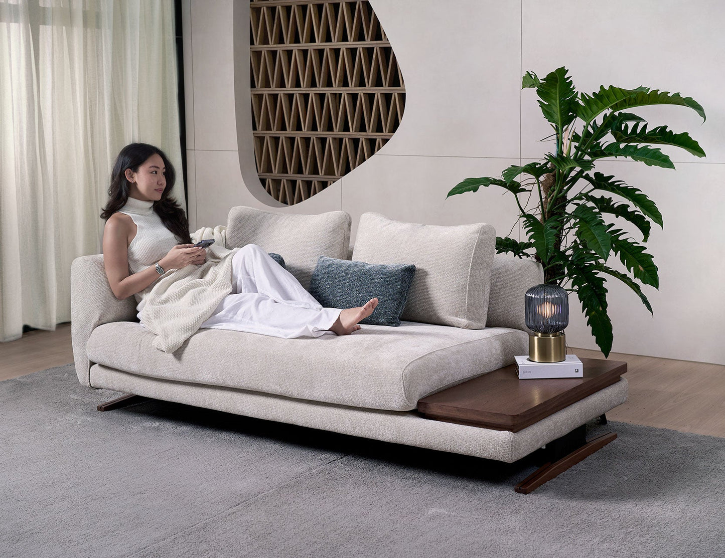 Canapé modulaire en tissu EVITA