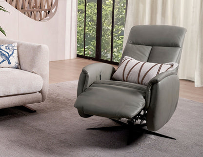 Canapé simple inclinable manuel entièrement en cuir BERG