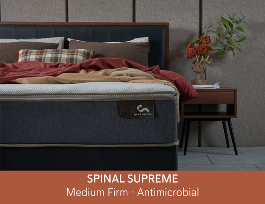 Matelas Spinal Supreme Sanitized® en latex naturel antimicrobien avec ressorts réactifs